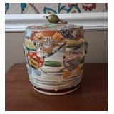 Japanese Satsuma Style Ceramic Jar with Lid