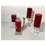 Crystal Candle Holders and Candles