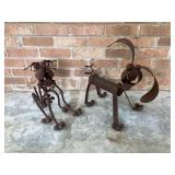 Metal Folk Art Dog Figurines f