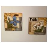 Faith & Love Metal Wall Hangers