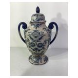Vintage Ornate Blue Floral Urn/Vase