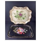 Metal Serving Trays Hand Painted