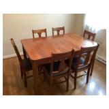 Mid Century Table & Six Chairs