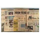 Nixon Resigns Newspapers, Historical Events Papers