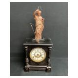 Vintage Mechanical Mantel Clock with Lady