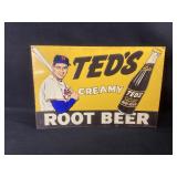 Tedï¿½s Creamy Root Beer Metal Sign
