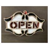 Stain Glass Open Sign
