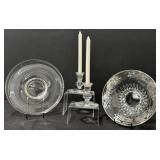 Cambridge Rose Point Pitcher, Crystal Ice Bucket