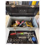 Metal Toolbox With Assorted Hand Tools