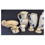 Williamsburg Pottery Pitchers, Candleholders