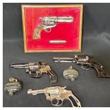 Metal Revolver Frames and Display Colt .45 Replica