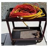 Metal Utility Cart with Chains and Cables