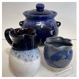 Signed Dirtworks Sea Grove NC Pottery Pitcher