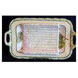Italian Majolica Asparagus Serving Tray