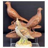 Mid Century Modern Ceramic Pheasants & Quail