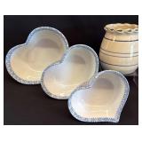 Marshall Pottery Vase, Heart Shaped Bowls
