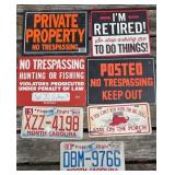 Metal Yard Signs & North Carolina License Plates