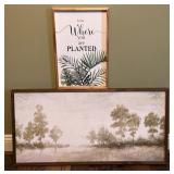 Framed Decorative Landscape Print, Saying Print