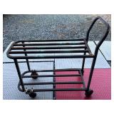Metal Rolling Industrial Cart, 2 Tier