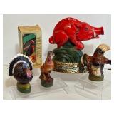 Ezra Brooks & Wild Turkey Decanter Set