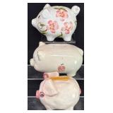 Hand Thrown Dolores Lewis Pottery Piggy Bank