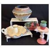 Handcrafted Ceramic Pottery Grouping
