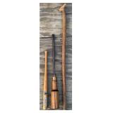 Wood Cane, Screwdriver, Mini Durham Bulls Bat