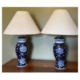 Blue and White Ceramic Table Lamps