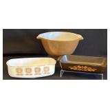 3 Glass and Ceramic Baking Dishes