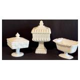 Vintage Milk Glass Compotes & Candy Dishes
