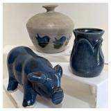 NC Signed Pottery, Ceramic Pig & More