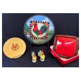 Rooster-Themed Ceramic Kitchenware, Shakers & More