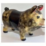 Antique Hand Painted Large Ceramic Piggy Bank