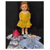 Vintage Doll with Clothing and Accessories