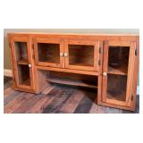 Wooden Display Cabinet with Glass Doors