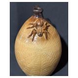 Stoneware Jug with Spider and Web Motif
