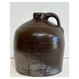 Antique Brown Glazed Stoneware Jug with Handle