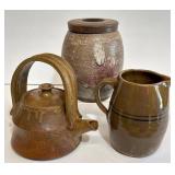 Three Handmade Stoneware Pieces