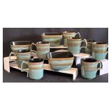Ceramic Mugs and Bowls With Earth-Tone Glaze