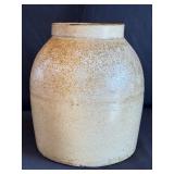 Antique Stoneware Crock with Crackle Glaze