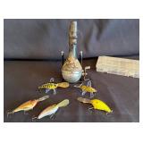 Vintage Great Lakes Fishing Reel, Crank Baits