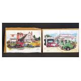 Signed Automotive Prints by Johnson