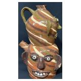 Albert Hodge, Vale, NC Striped Double Face Jug