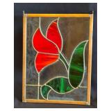 Stained Glass Panel With Floral Design