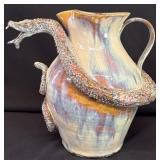 Don Craig Pottery Snake Jug, NC Pottery