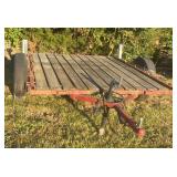 Flatbed Utility Trailer with Wood Deck
