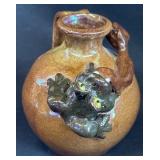 Jack Maness NC Frog Pottery Jug, Small