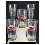 Vintage Miller Beer Pint and Pilsner Glasses