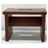 Primitive Rustic Wooden Footstool