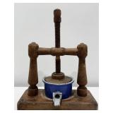Antique French Wooden Fruit or Meat Press